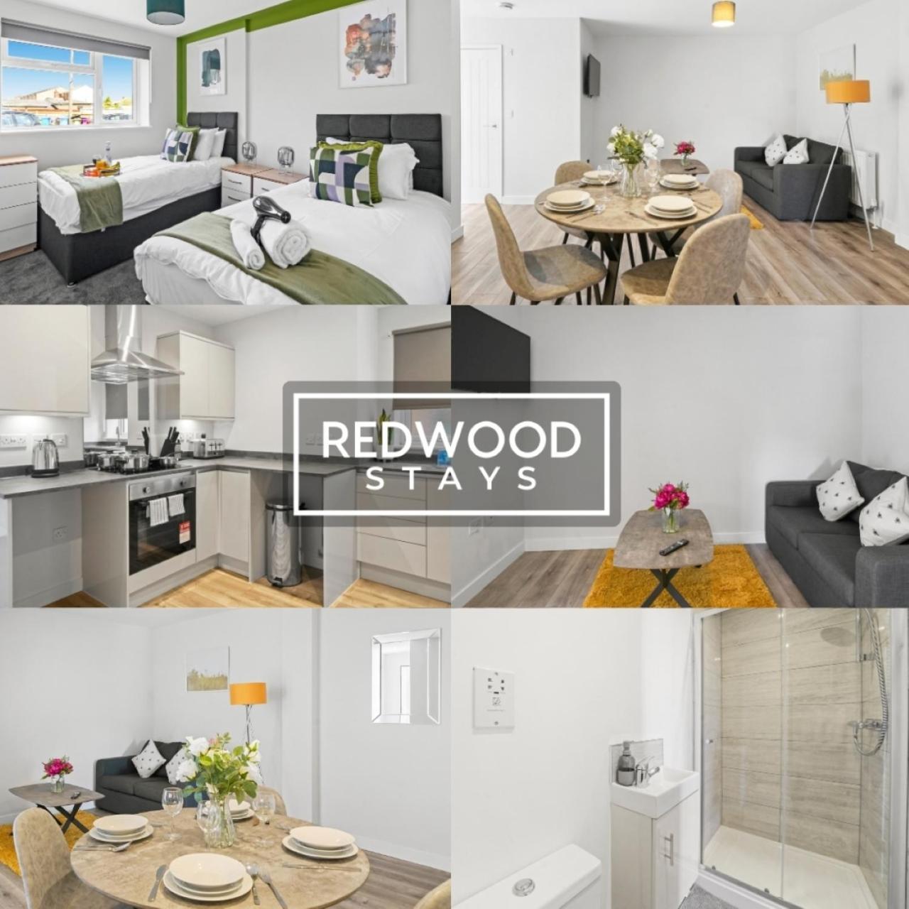 Quality 1 Bed 1 Bath Apartments For Contractors By Redwood Stays Фарнборо Экстерьер фото